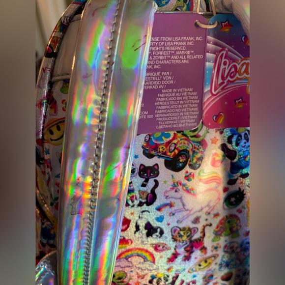 Lisa Frank Loungefly AOP Iridescent Mini Backpack - Picture 7 of 7